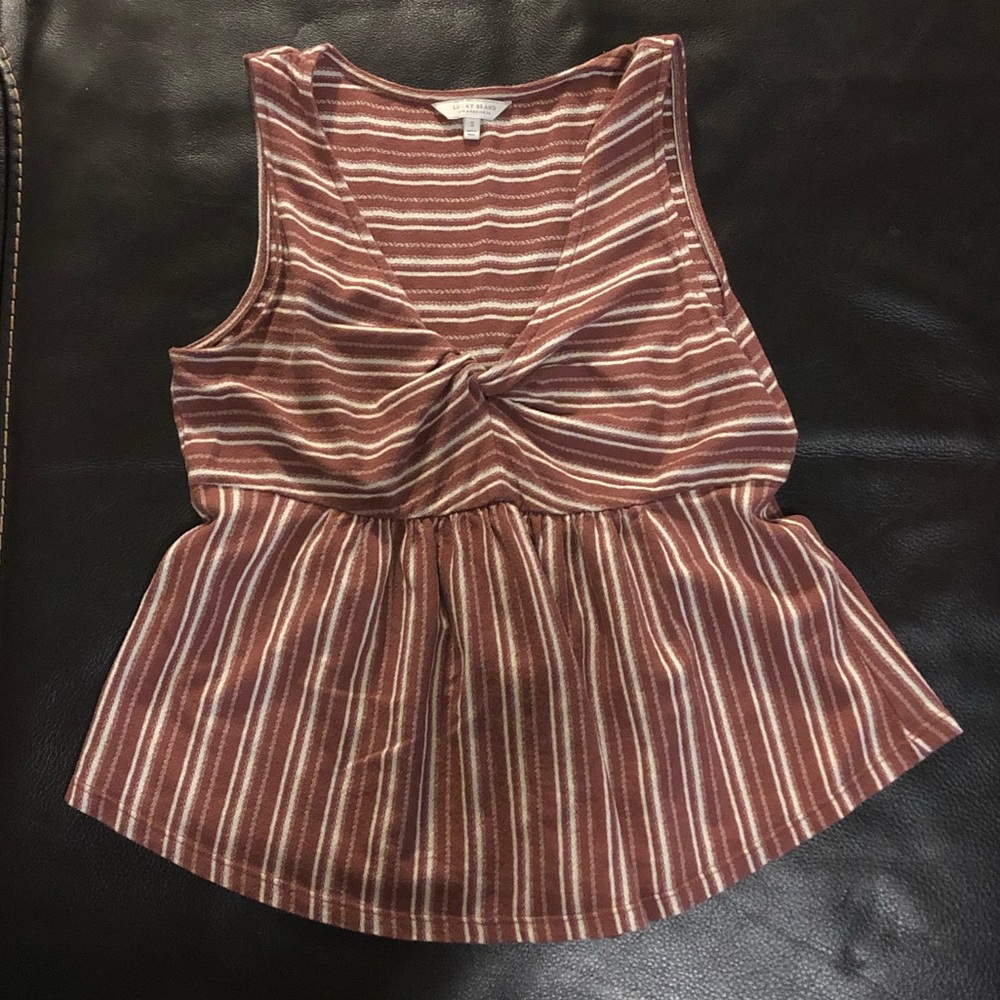 Lucky brand twist front tank top